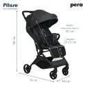 Коляска прогулочная Pituso Pera суперлегкая цвет: graphite X-33/Graphite