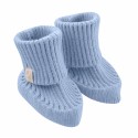 Пинетки детские вязаные Simple L 12 см цвет: васильковые 850-106