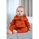 Комбинезон из футера с начесом Toucan 80 см цвет: кирпичный 1633-105