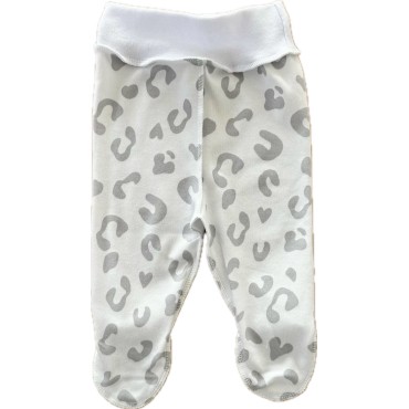 Ползунки для малыша 50 см Newborn принт: пятнышки серые Т-132