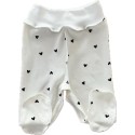 Ползунки для малыша 50 см Newborn принт: сердечки монохром Т-132