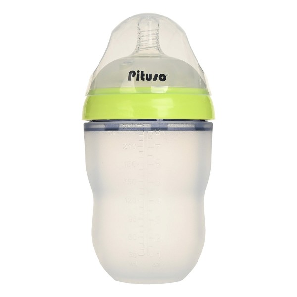 Бутылочка для кормления силиконовая 3м+ 250 мл Pituso цвет: зеленый KD88515