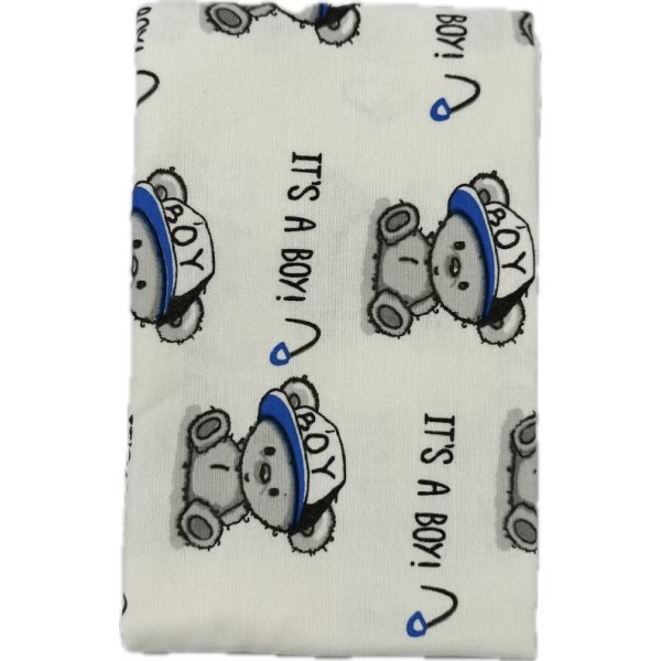 Детская фланелевая пеленка Sofi 80 х 100 см. "Мальчик Медвежонок " 22092