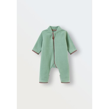 Флисовый комбинезон-поддева Cute 62-68 см цвет: базилик 1645-233