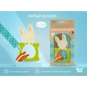 Универсальный прорезыватель BUNNY TEETHER с держателем цвет: зелёный