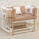 Детская деревянная кроватка Vera с маятником цвет: белый-натуральный 0003126-17