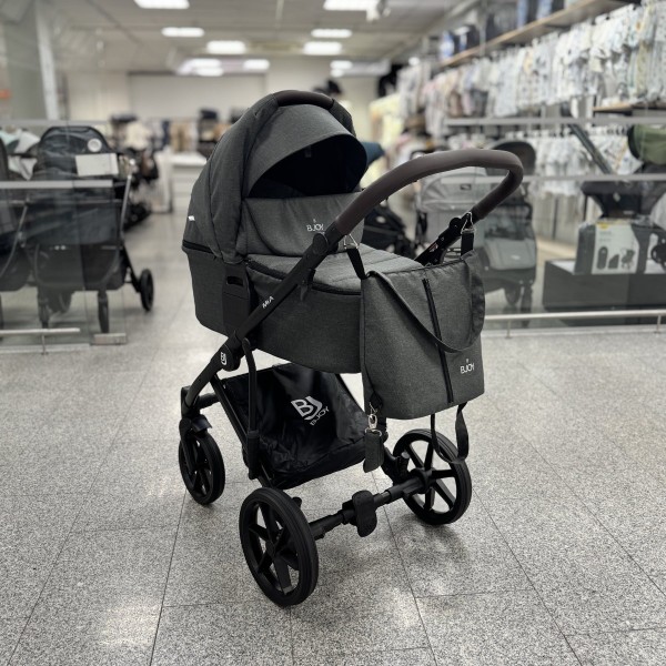 Коляска детская 2 в 1 Bjoy Mia ткань цвет: dark grey Коляска детская 2 в 1 Bjoy Mia ткань цвет: dark grey