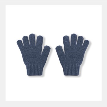 Перчатки детские вязаные S (1-2 года) цвет: джинс 3590-120