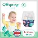 Эко-подгузники-трусики Offspring L 9-14 кг 36 шт цвет: рыбки