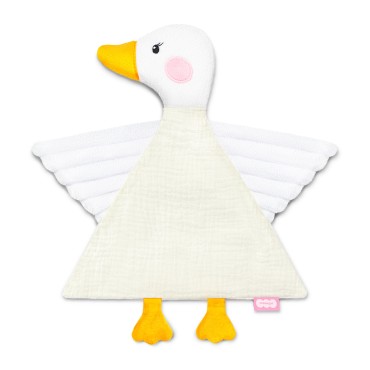 Игрушка мягконабивная комфортер-платочек Гусенок 857