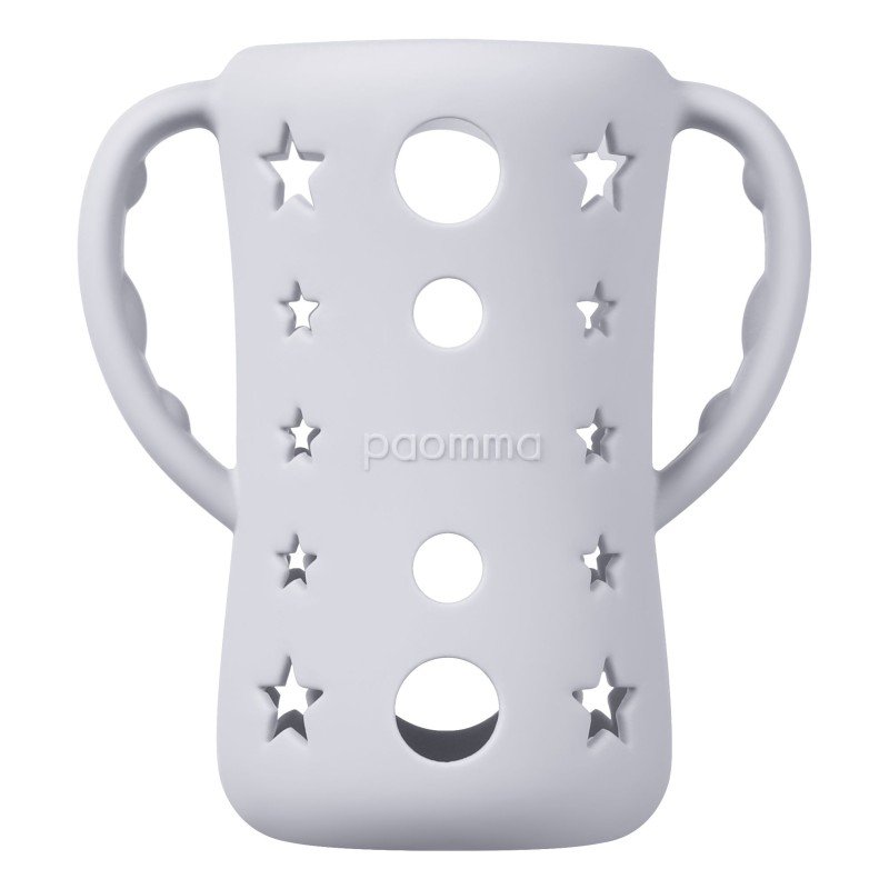 Силиконовый чехол для бутылочки Paomma 240 мл цвет: light grey PSC115