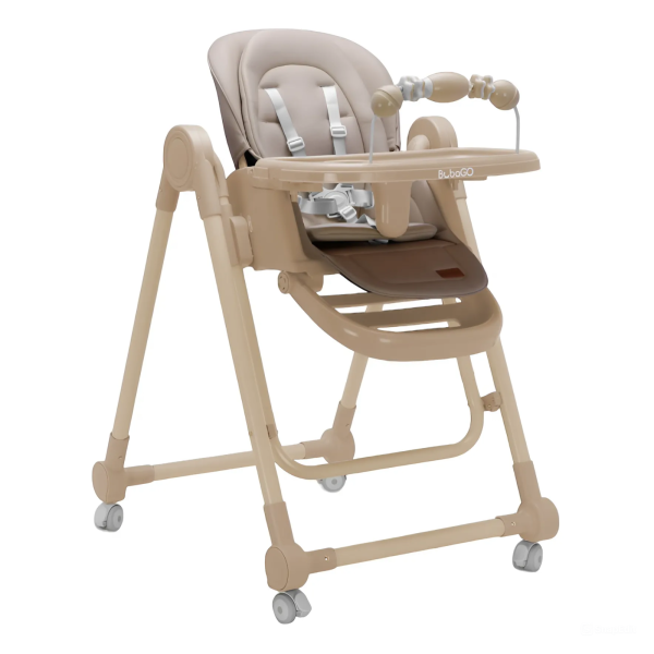 Стульчик-качели для кормления 2 в 1 Bubago Pablo цвет: бежевый BG 139-2 Стульчик-качели для кормления 2 в 1 Bubago Pablo цвет: бежевый BG 139-2