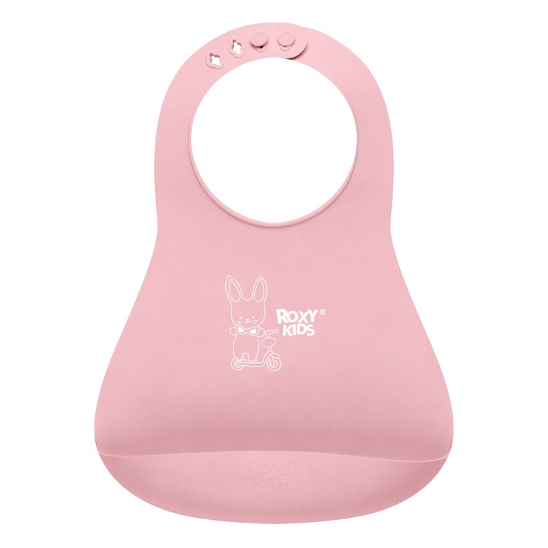 Мягкий нагрудник с карманом для крошек Roxy Kids цвет: розовый Мягкий нагрудник с карманом для крошек Roxy Kids цвет: розовый