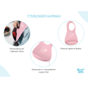Мягкий нагрудник с карманом для крошек Roxy Kids цвет: розовый Мягкий нагрудник с карманом для крошек Roxy Kids цвет: розовый