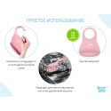 Мягкий нагрудник с карманом для крошек Roxy Kids цвет: розовый Мягкий нагрудник с карманом для крошек Roxy Kids цвет: розовый