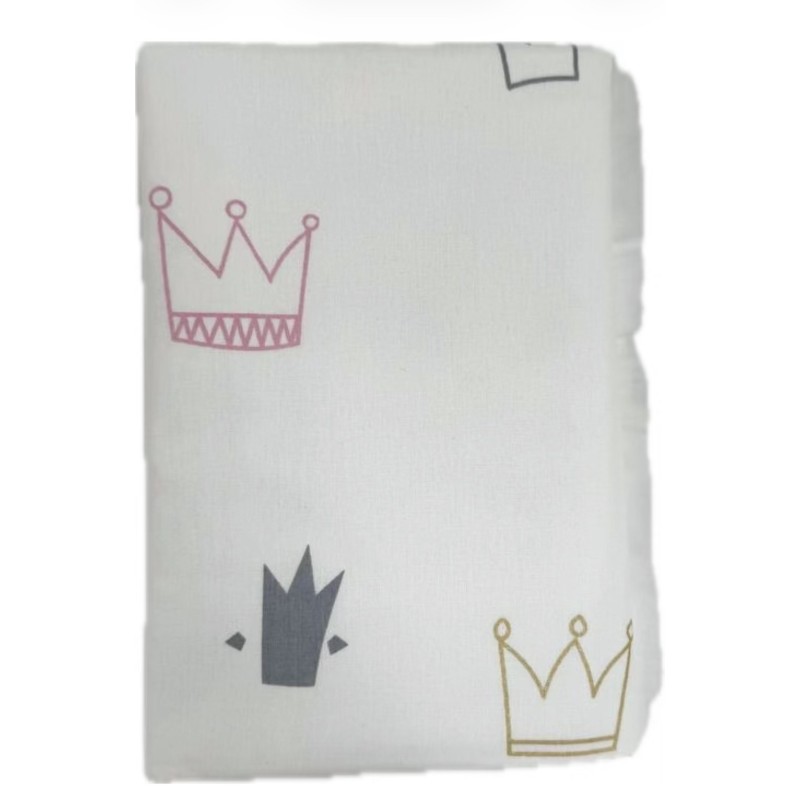 Непромокаемая многоразовая пеленка из ранфорса 60*90 см цвет: короны