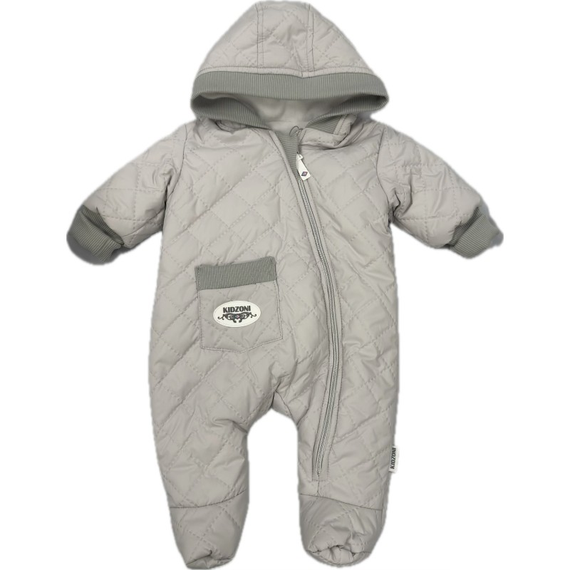 Комбинезон стеганный " Тоторо" 68 см цвет: светло-серый 220-093-201-002