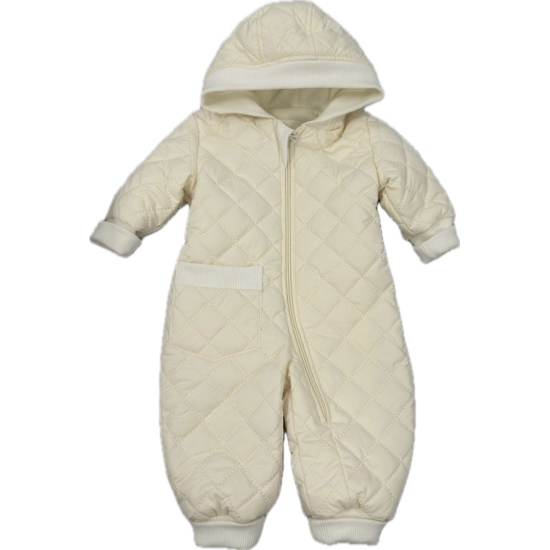 Комбинезон стеганный " Тоторо" 74 см цвет: молочный 220-093-203-04