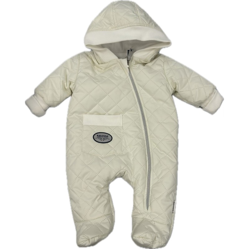 Комбинезон стеганный " Тоторо" 68 см цвет: молочный 220-093-202-04