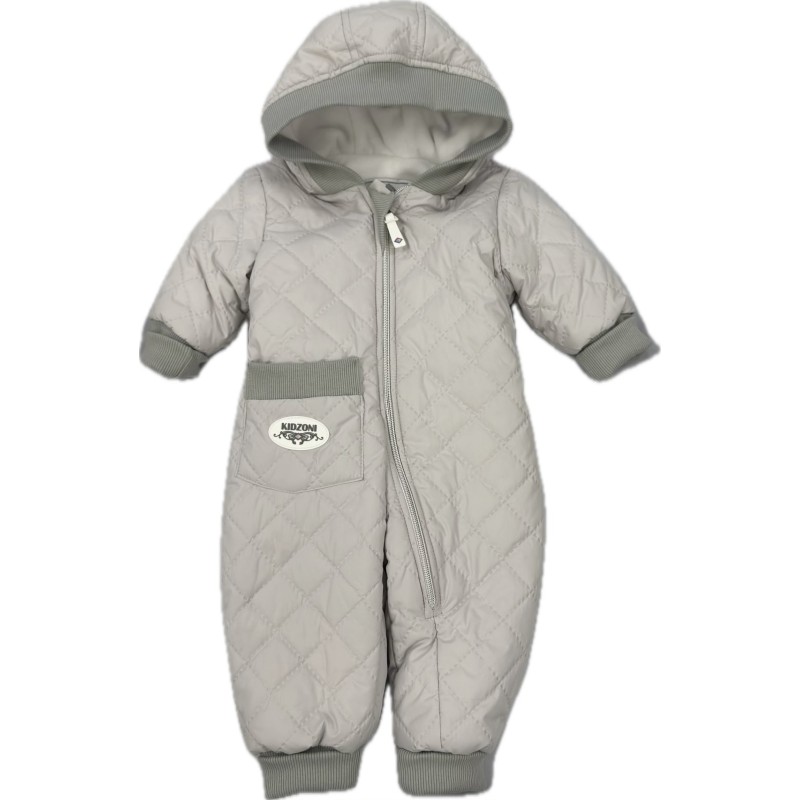 Комбинезон стеганный " Тоторо" 86 см цвет: светло-серый 220-093-205-021