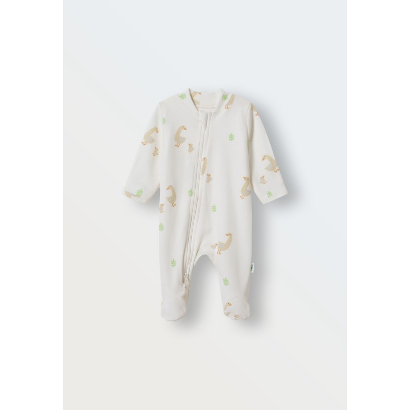 Слип на молнии 68 см цвет: гуси 1400-234