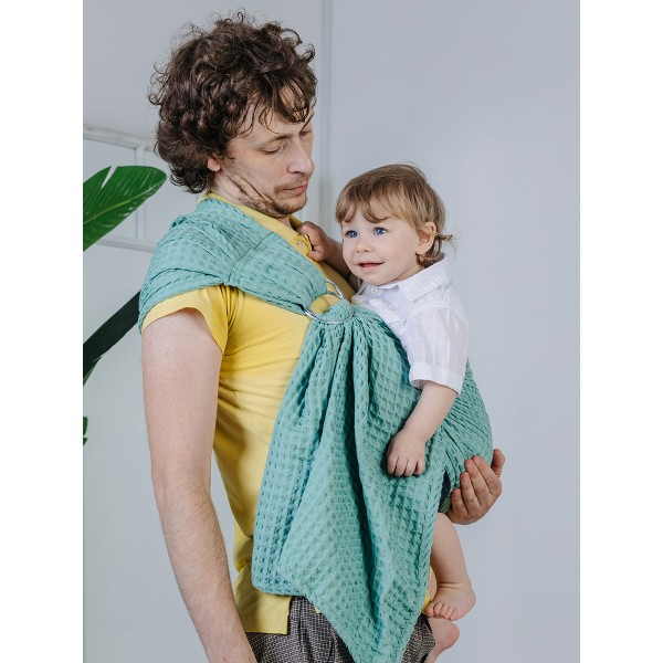 Слинг с кольцами с рождения " Облако " цвет: мятный СКО01-005