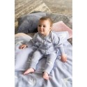 Плед вязаный 90*90 см Simple цвет: ласточки на лаванде 8060-290