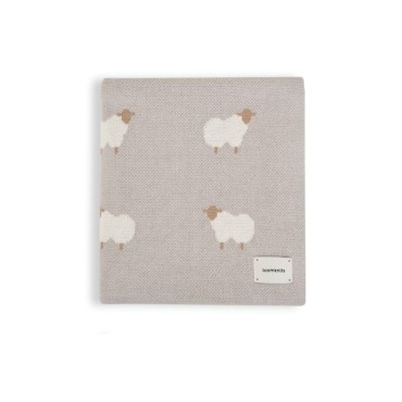 Вязаный детский плед Animal Sheeps 80*120 цвет: серый W164-029-80/120
