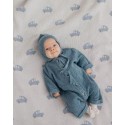 Вязаный детский плед Машинки 80*120 см цвет: кремовый LW23-5003-013-80/120