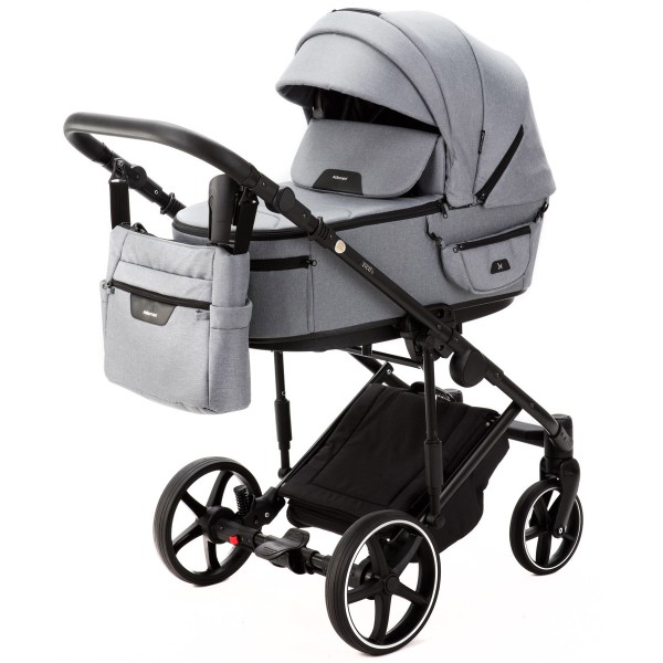 Коляска детская 2 в 1 Adamex Zico New Tip ткань цвет: серый TK-60 Коляска детская 2 в 1 Adamex Zico New Tip ткань цвет: серый TK-60