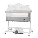 Электроколыбель 3 в 1 с качанием + мобиль с ночником Carrello Bloom цвет: Anchor Grey CRL-10304