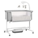 Электроколыбель 3 в 1 с качанием + мобиль с ночником Carrello Bloom цвет: Anchor Grey CRL-10304