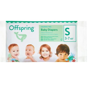 Эко-подгузники Offspring Travel Pack S 3-6 кг 3 шт. 3 расцветки