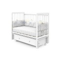 Детская деревянная кроватка с маятником и ящиком + быстросъемная стенка Sweet Baby  Melissa цвет: белая