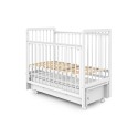 Детская деревянная кроватка с маятником и ящиком + быстросъемная стенка Sweet Baby  Melissa цвет: белая