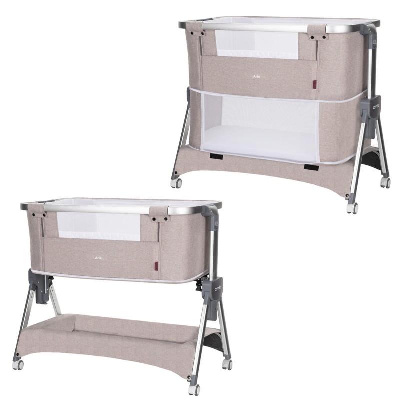 Кроватка-люлька приставная + манеж Carrello Aria 3в1 цвет: Cream Beige CRL-16401