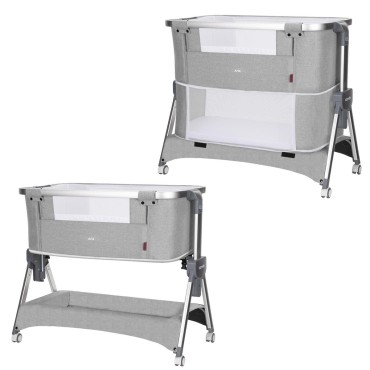 Кроватка-люлька приставная + манеж Carrello Aria 3в1 цвет: Silver Grey CRL-16401