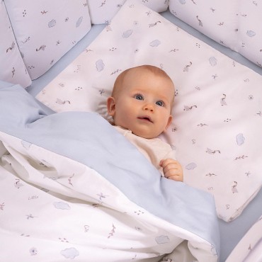 Комплект постельного белья для детей Perina SLEEPY (Голубой), артикул: КПБ3.100-SL.10, 3 предмета (состав: пододеяльник 100х100см; простыня 100х70см; Комплект постельного белья для детей Perina SLEEPY (Голубой), артикул: КПБ3.100-SL.10, 3 предмета (состав: пододеяльник 100х100см; простыня 100х70см;