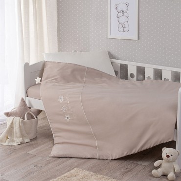 Комплект постельного белья Perina Little Star Песочный, артикул: ПК3-07.12, 3 предмета, пакет ПВХ Комплект постельного белья Perina Little Star Песочный, артикул: ПК3-07.12, 3 предмета, пакет ПВХ