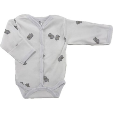 Боди с длинным рукавом на кнопках Newborn 50 см принт: барашки Т-131
