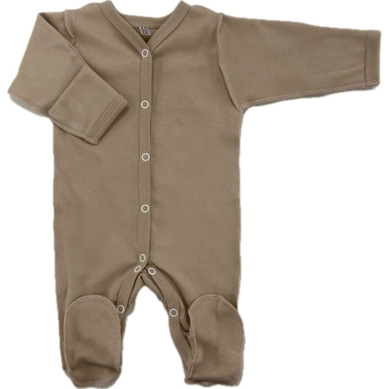 Слип на кнопках со швами наружу Newborn 50 см  цвет: латте Т-127