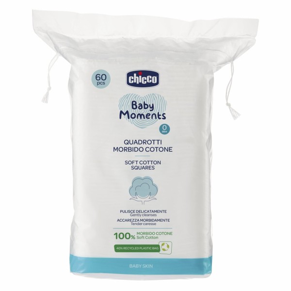Диски ватные квадратные Chicco 60 шт 00010609000000