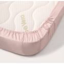 Простыня на резинке детская Perina Semi-oval, артикул: ПР-С.100.70.7, цвет: розовый, размер: 100х70см, для матраца с закругленными углами, п/э пакет