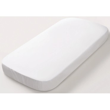Простыня на резинке детская Perina Semi-oval, артикул: ПР-С.145.70.3, цвет: белый, размер: 145х70см, для матраца с закругленными углами, п/э пакет
