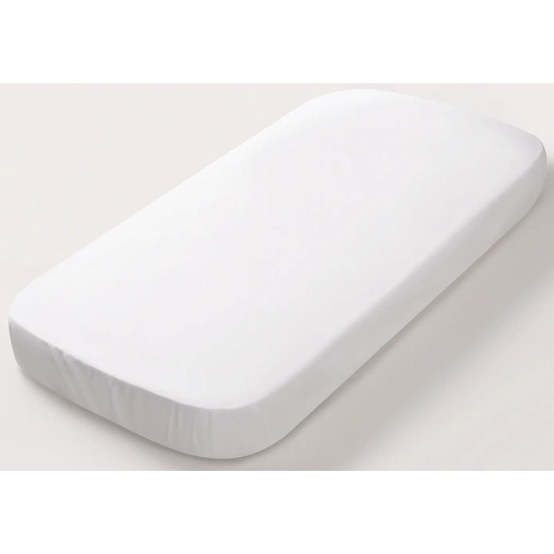 Простыня на резинке детская Perina Semi-oval, артикул: ПР-С.145.70.3, цвет: белый, размер: 145х70см, для матраца с закругленными углами, п/э пакет