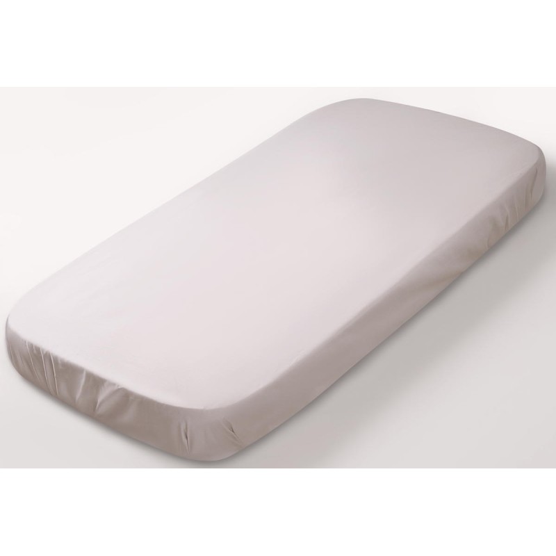 Простыня на резинке детская Perina Semi-oval, артикул: ПР-С.145.70.21, цвет: жемчужно-серый, размер: 145х70см, для матраца с закругленными углами, п/э
