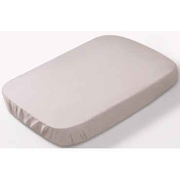 Простыня на резинке детская Perina Semi-oval, артикул: ПР-С.100.70.21, цвет: жемчужно-серый, размер: 100х70см, для матраца с закругленными углами, п/э
