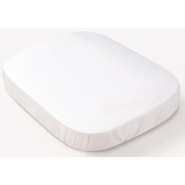 Простыня на резинке детская Perina Semi-oval, артикул: ПР-С.100.70.3, цвет: белый, размер: 100х70см, для матраца с закругленными углами, п/э пакет