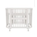 Кроватка-трансформер детская Lunna Sonata с маятником цвет: серый белый