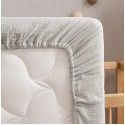 Простыня на резинке детская Perina MUSLIN Артикул: ПР-М.120.1.22, цвет: шалфей, размер 120х60см, для прямоугольного матраца, п/э пакет